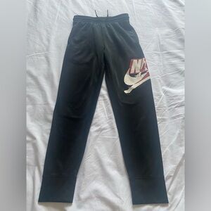 Jordan Kids' Black Joggers with White and Maroon Logo